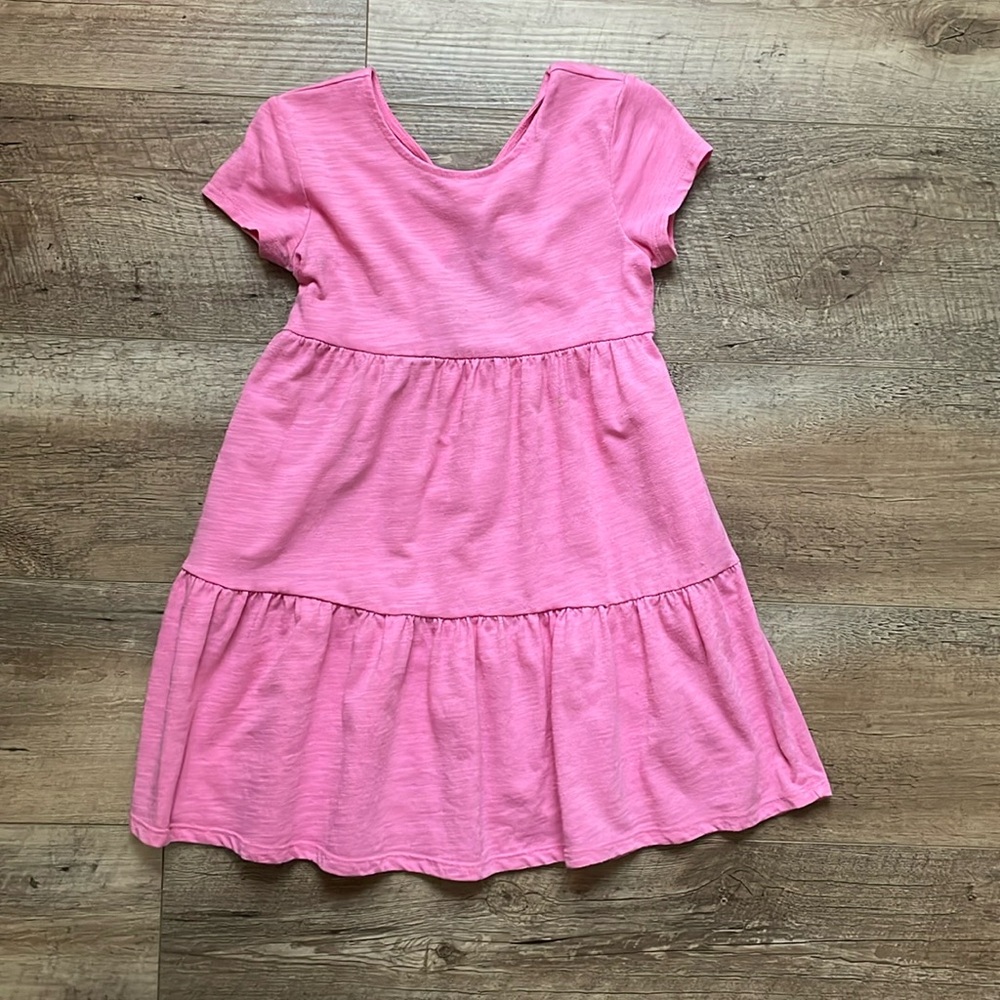 CAT & JACK GIRLS XS 4/5 PINK TIERED DRESS
